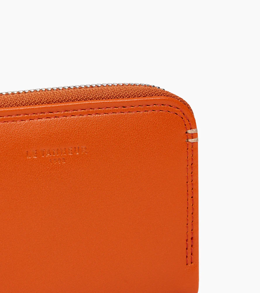 Porte monnaie zippé Martin en cuir lisse - Image 2