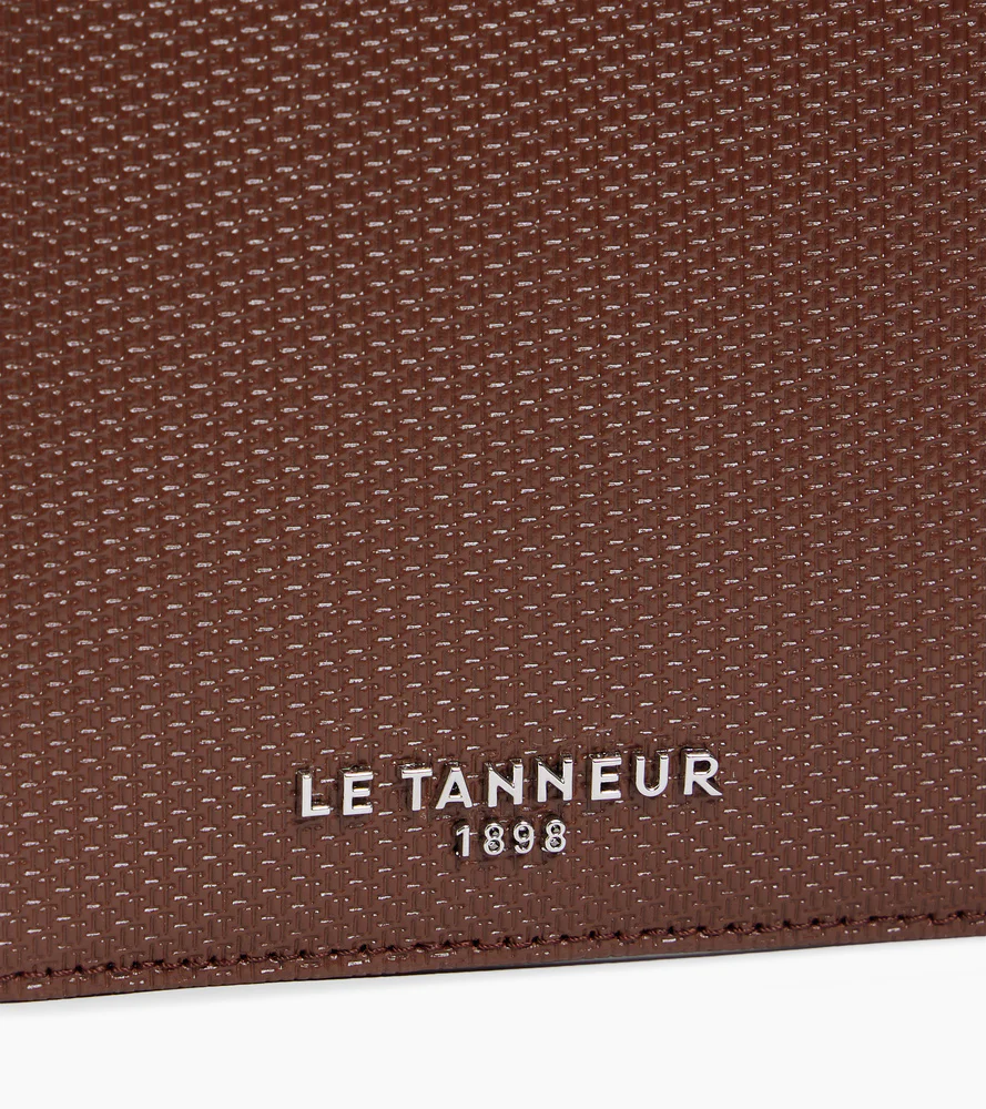 Portefeuille horizontal zippé Emile en cuir signature T - Image 2