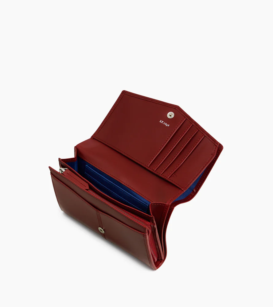 Portefeuille moyen modèle Charlotte en cuir lisse - Image 3