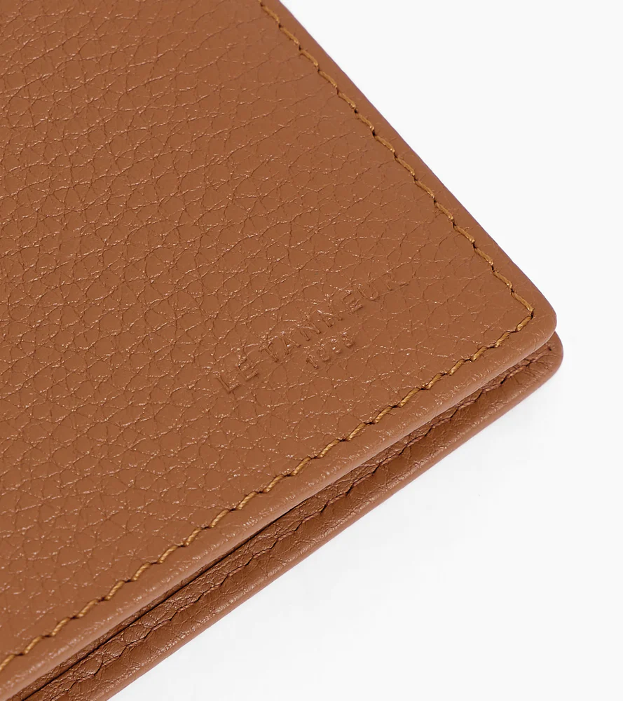 Portefeuille moyen modèle vertical zippé 2 volets Charles en cuir grainé - Image 5