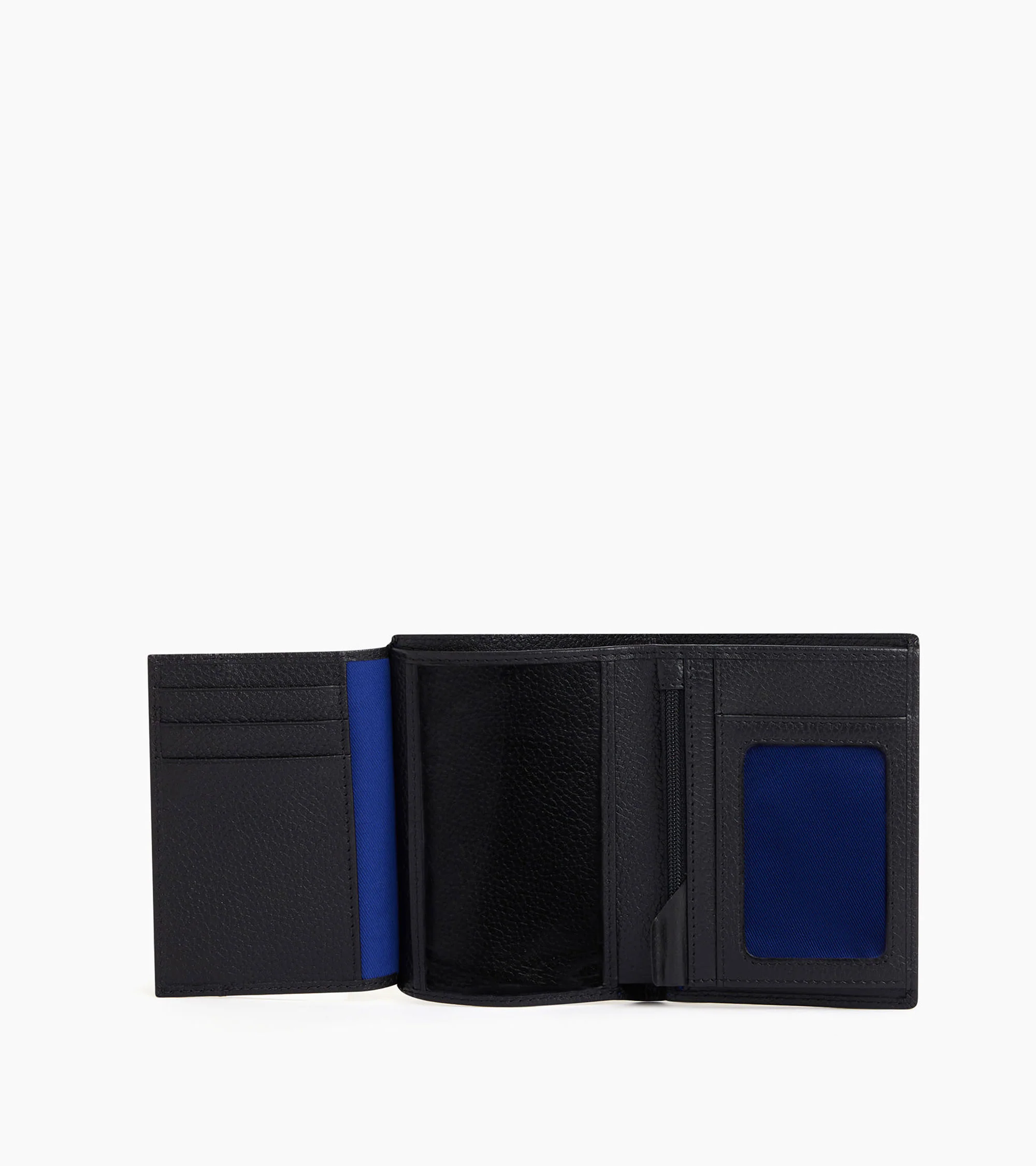 Portefeuille moyen modèle vertical zippé 2 volets Charles en cuir grainé - Image 3