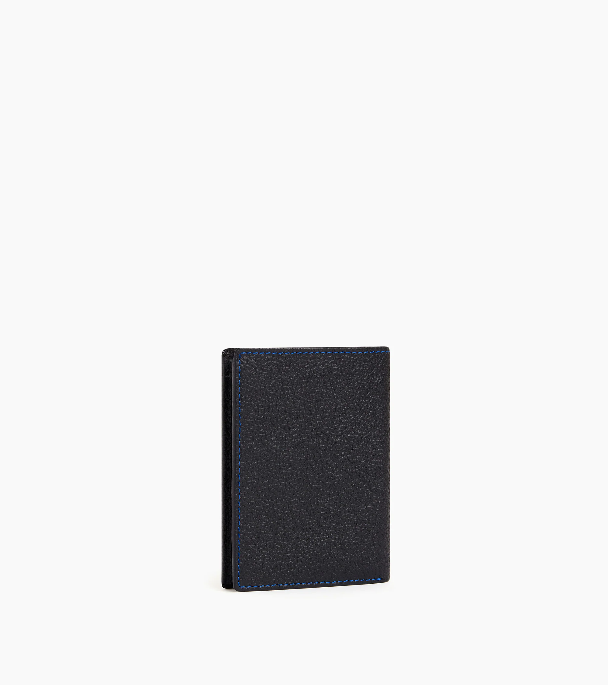 Portefeuille moyen modèle vertical zippé 2 volets Charles en cuir grainé - Image 4