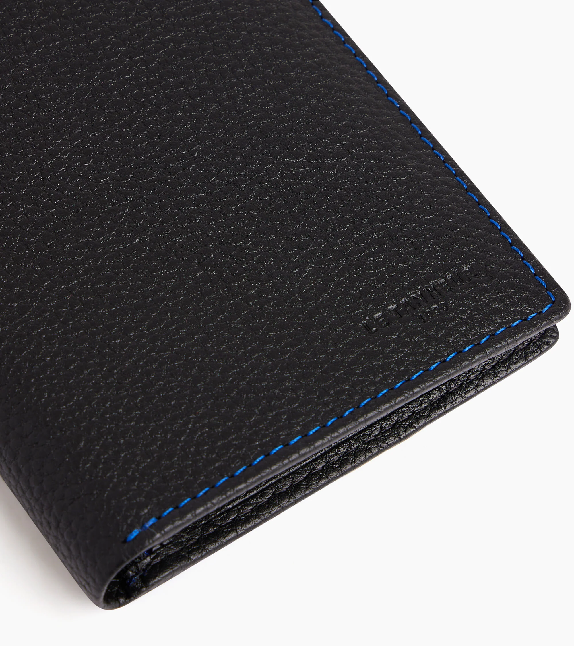 Portefeuille moyen modèle vertical zippé 2 volets Charles en cuir grainé - Image 5