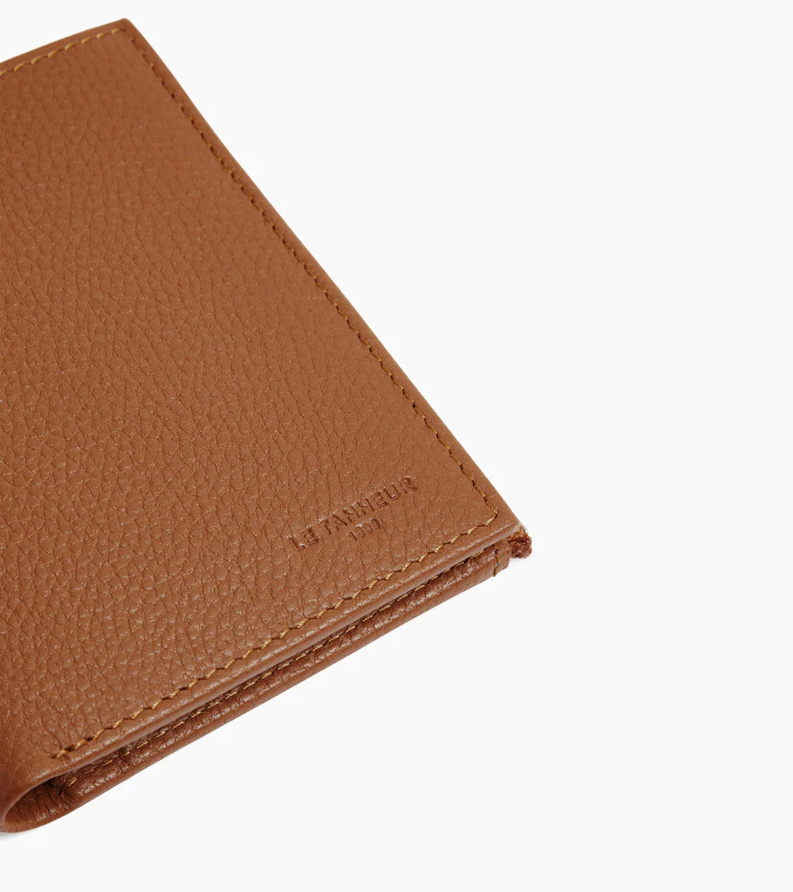 Portefeuille moyen modèle zippé Charles en cuir grainé - Image 2