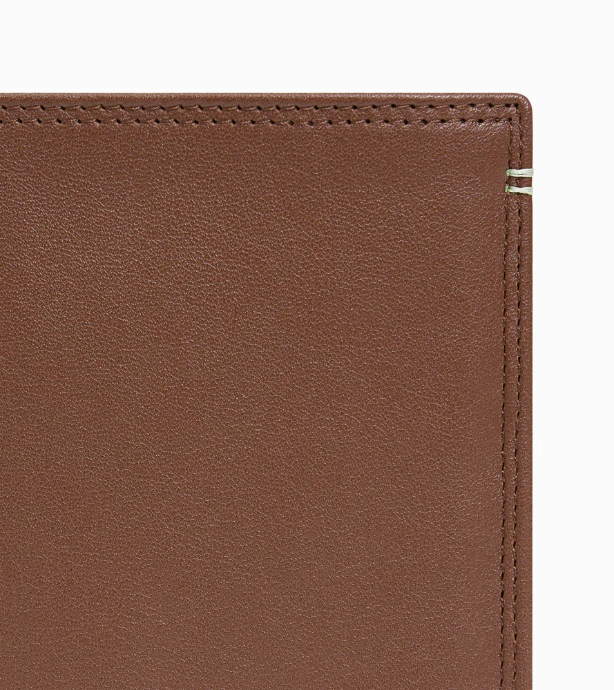 Portefeuille vertical moyen modèle zippé 2 volets Martin en cuir lisse - Image 2