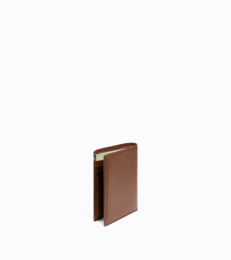Portefeuille vertical moyen modèle zippé 2 volets Martin en cuir lisse - Image 5