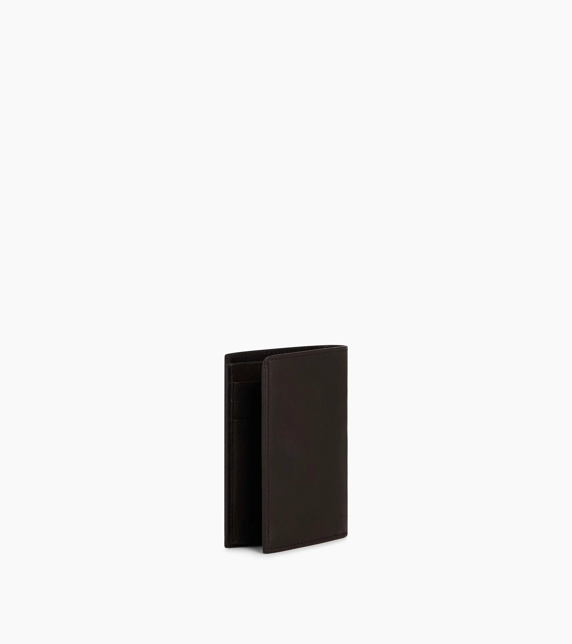 Portefeuille vertical zippé 2 volets Gary en cuir huilé - Image 3