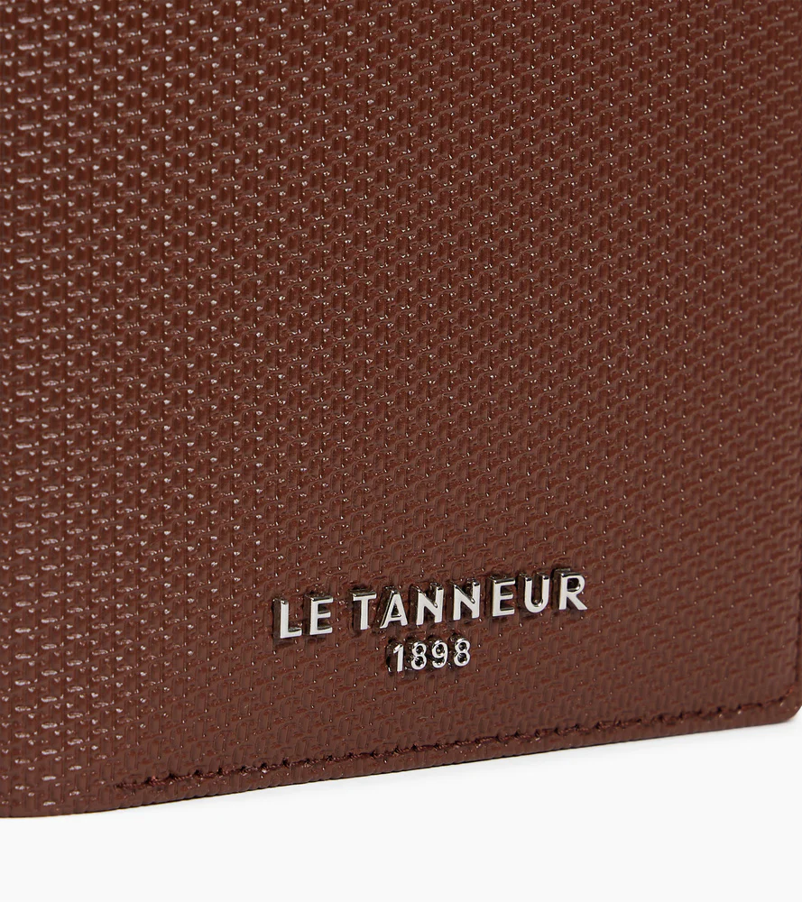 Portefeuille vertical zippé Emile en cuir signature T - Image 2