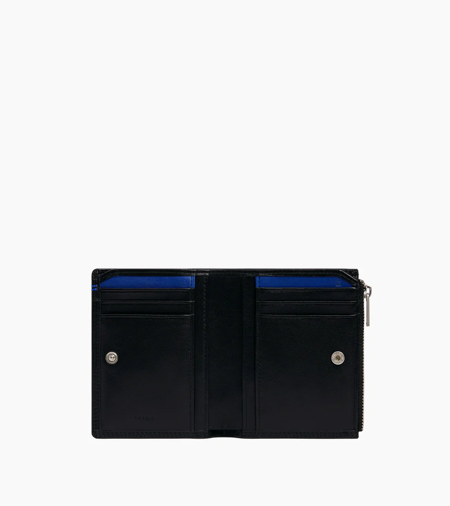 Portefeuille vertical zippé moyen modèle Martin en cuir lisse - Image 3