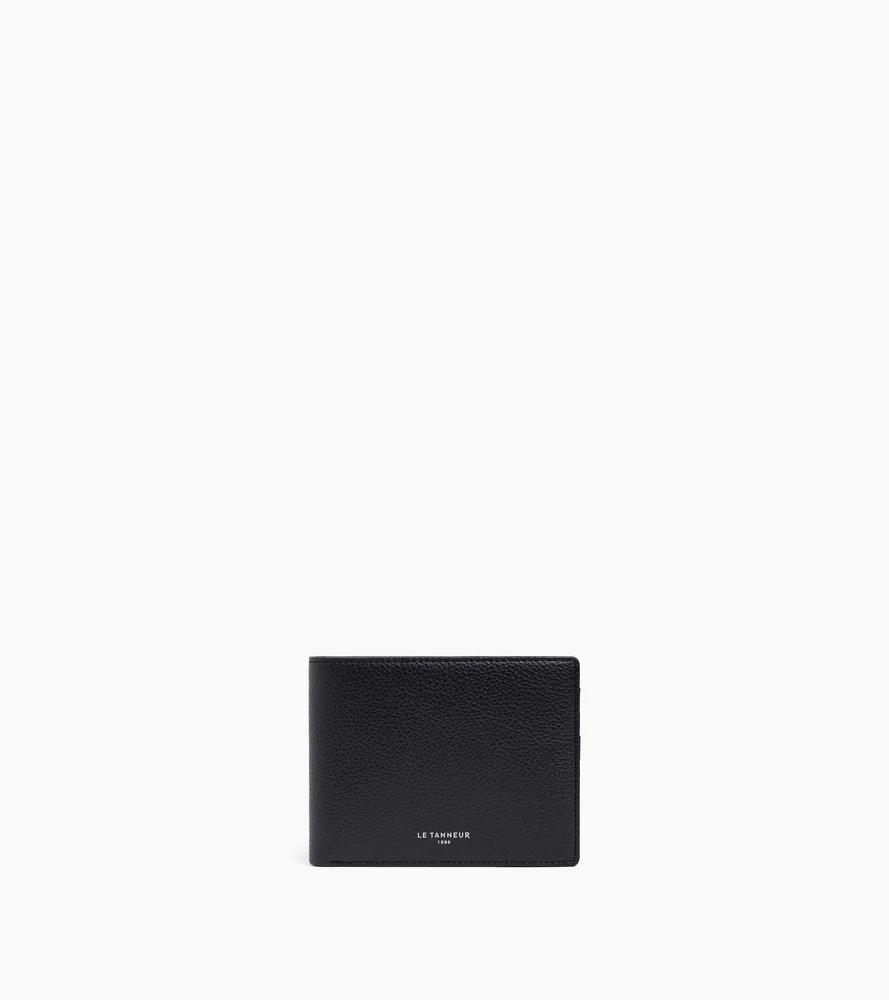 Portefeuille zippé horizontal Emile en cuir grainé