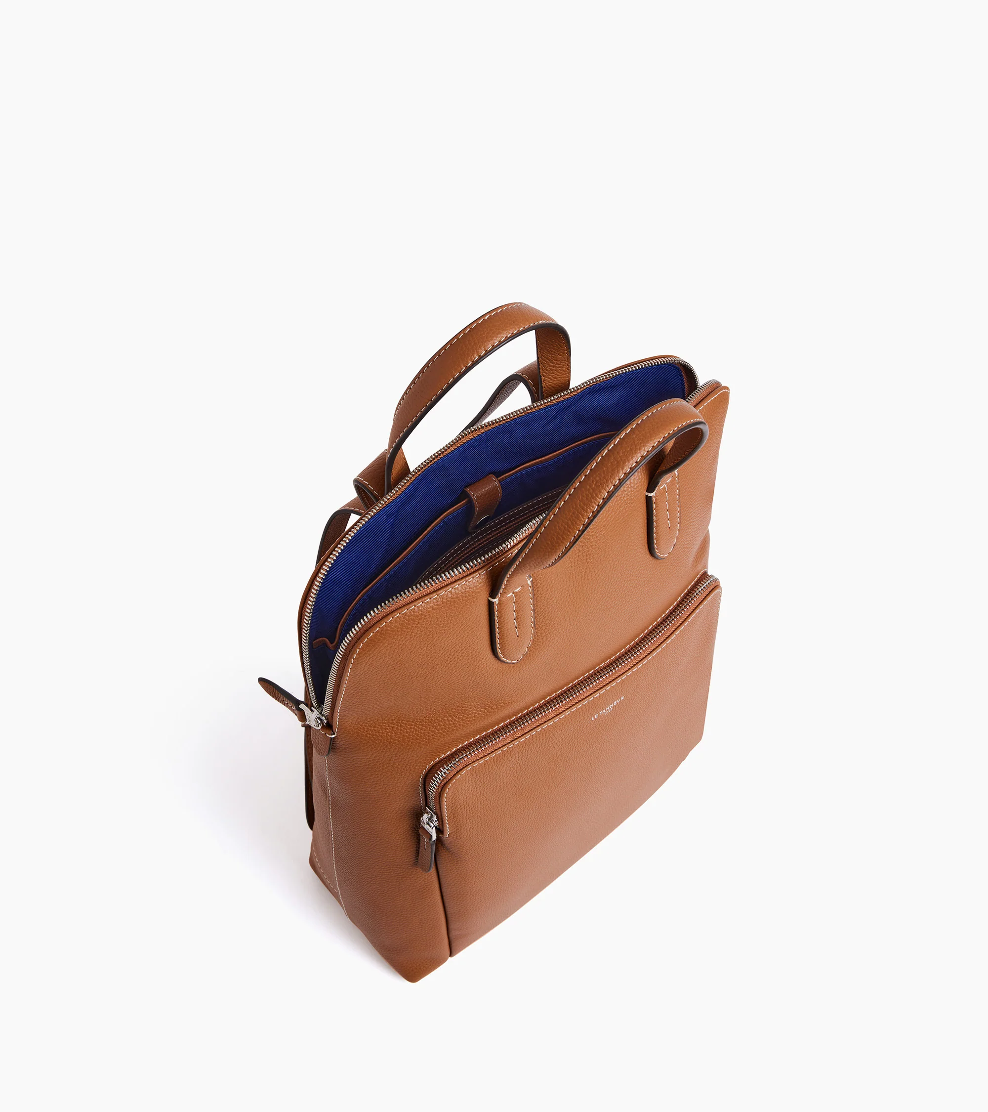 Sac à dos zippé business Sophie en cuir grainé - Image 4