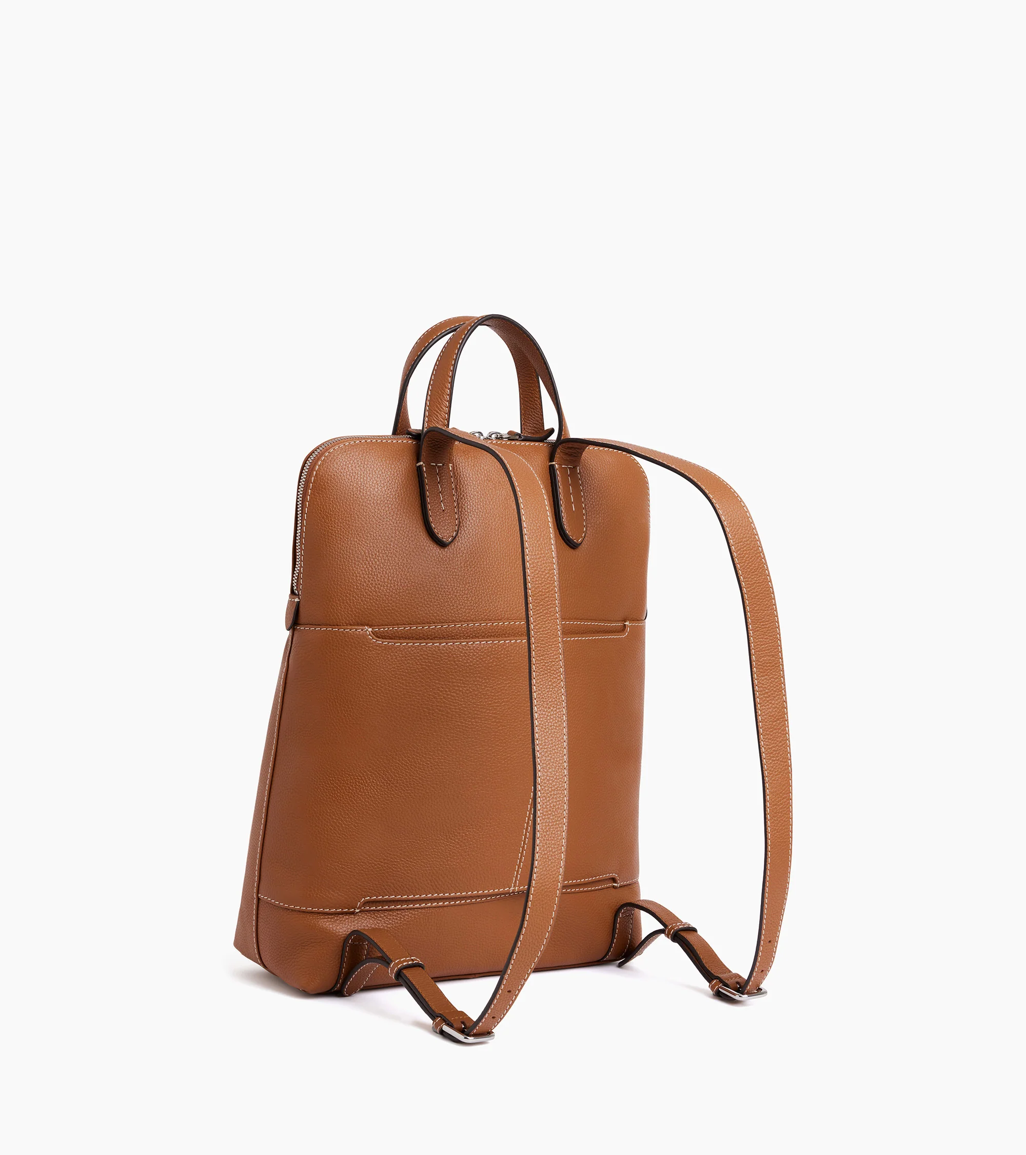 Sac à dos zippé business Sophie en cuir grainé - Image 5