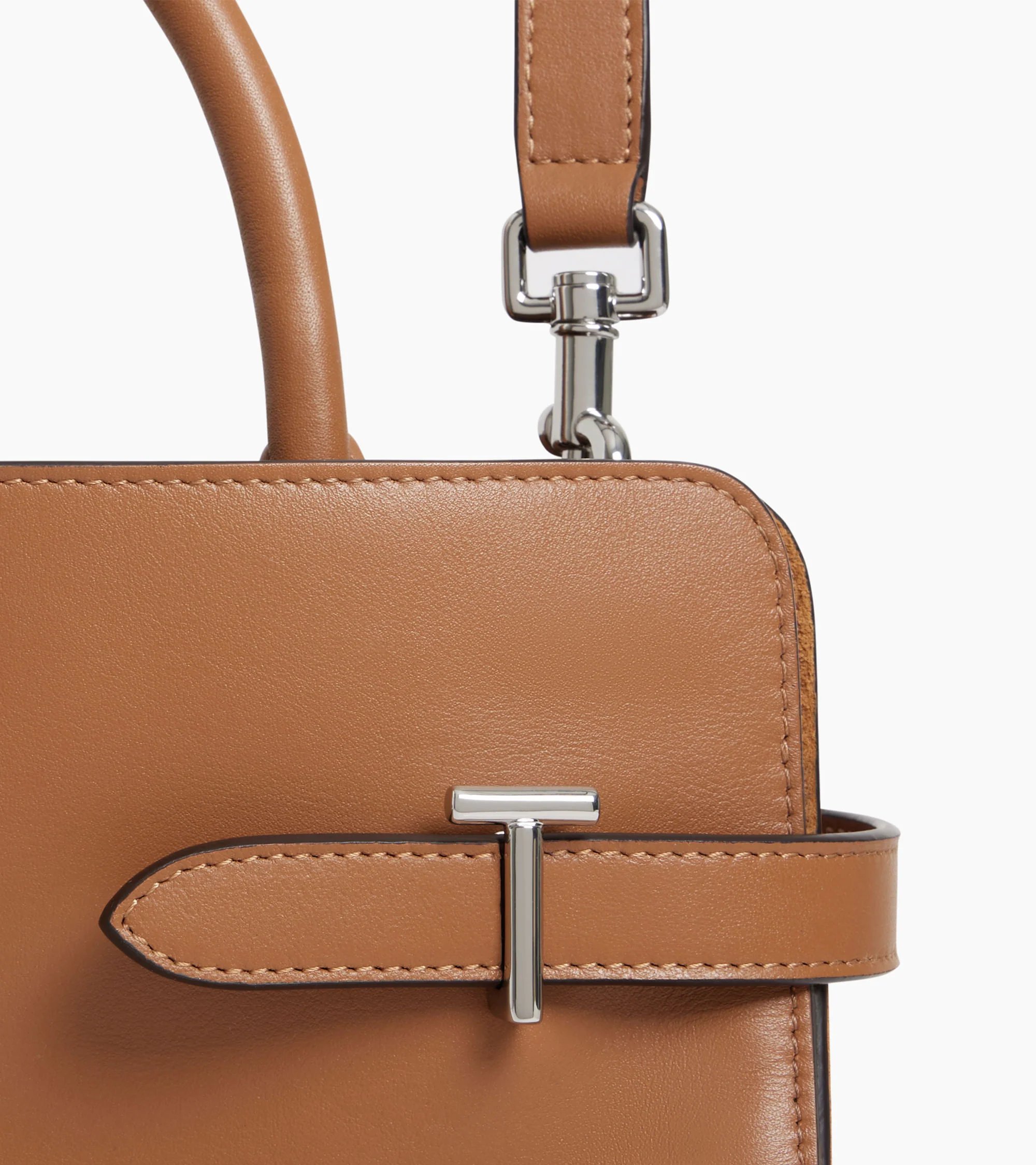 Sac à main moyen modèle Emie en cuir lisse et nubuck - Image 3