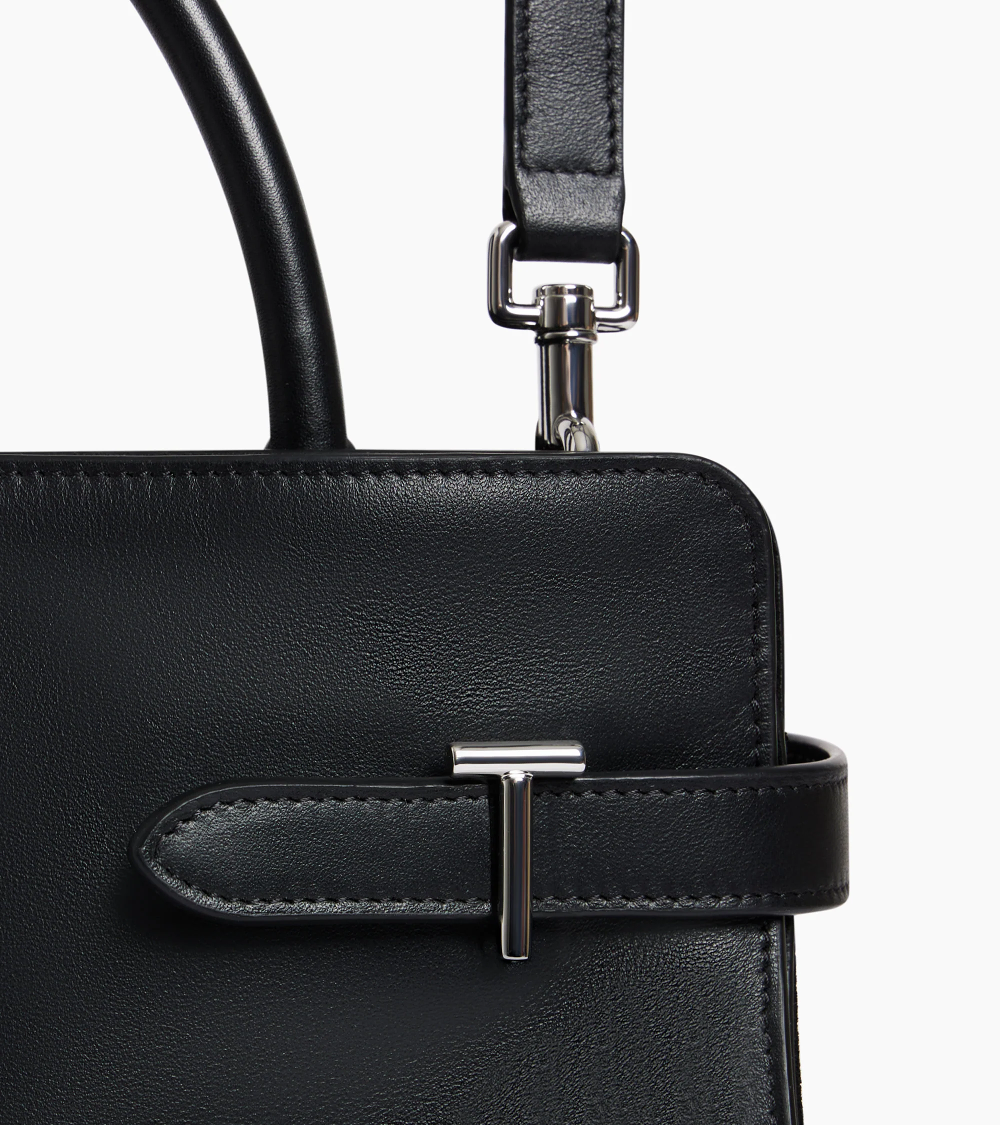 Sac à main moyen modèle Emie en cuir lisse et nubuck - Image 3