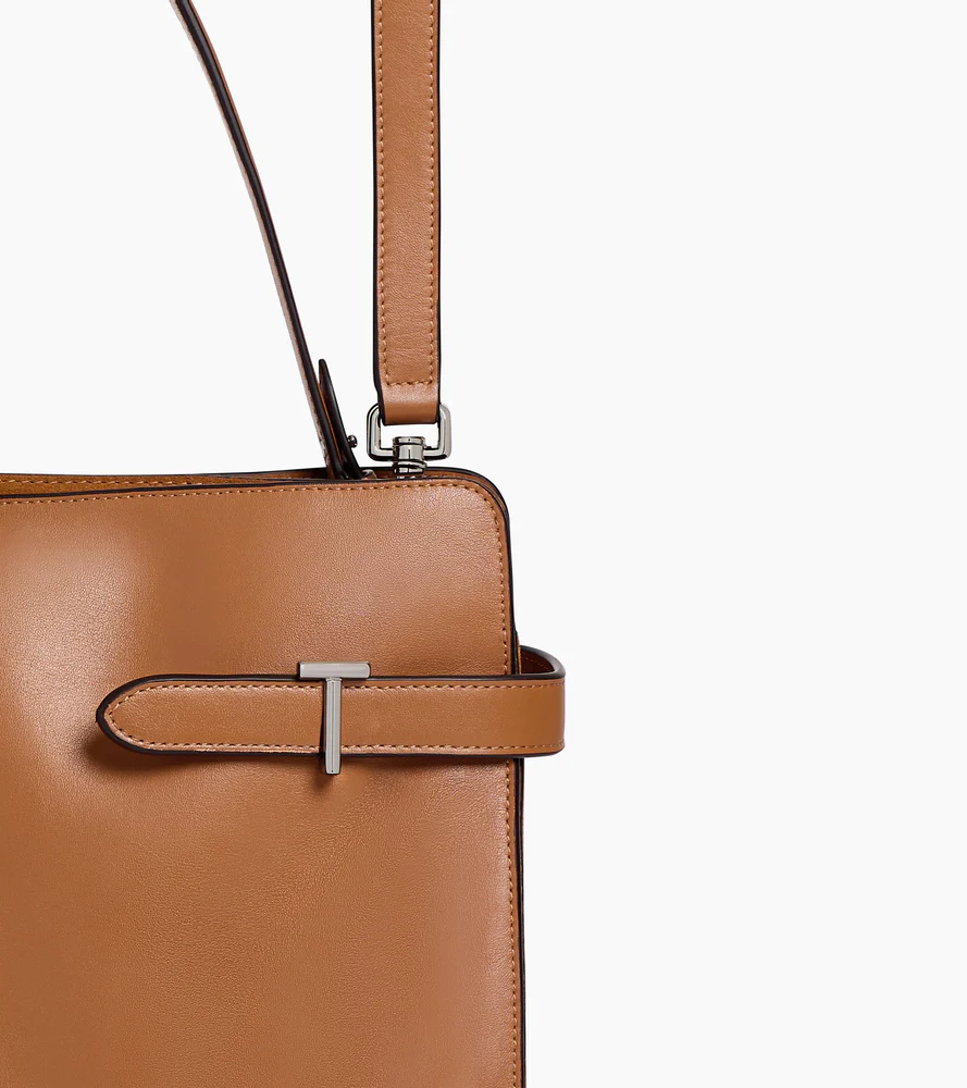 Sac porté épaule grand modèle Emie en cuir lisse et nubuck - Image 3