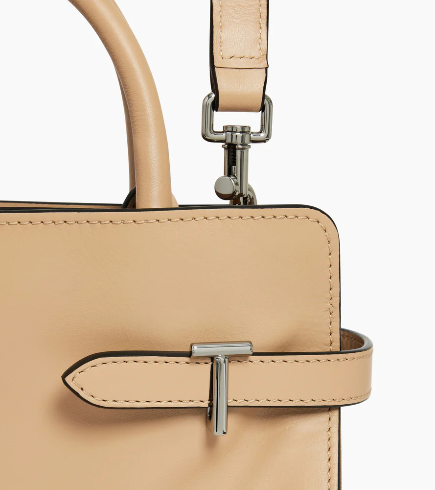 Sac à main moyen modèle Emie en cuir lisse et nubuck - Image 3