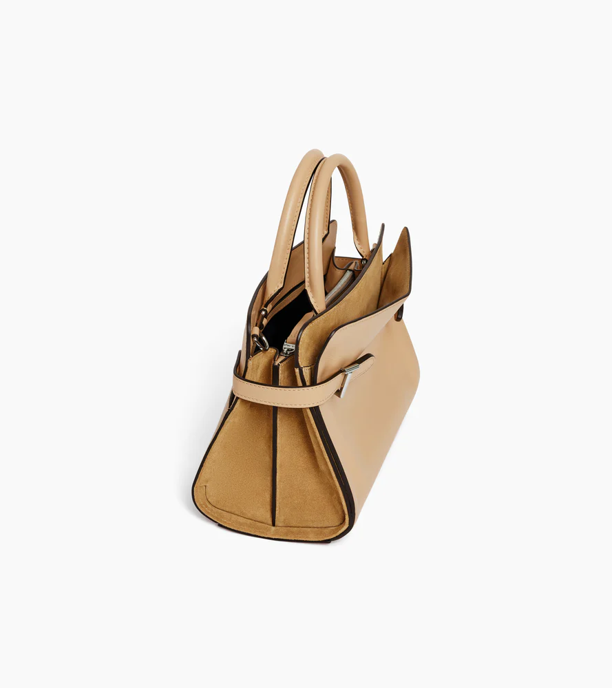 Sac à main moyen modèle Emie en cuir lisse et nubuck - Image 6