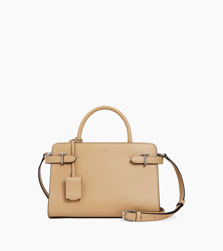 Sac à main moyen modèle Emilie en cuir grainé