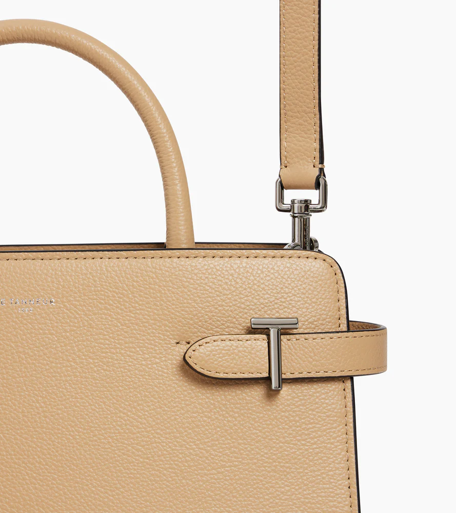 Sac à main moyen modèle Emilie en cuir grainé - Image 3