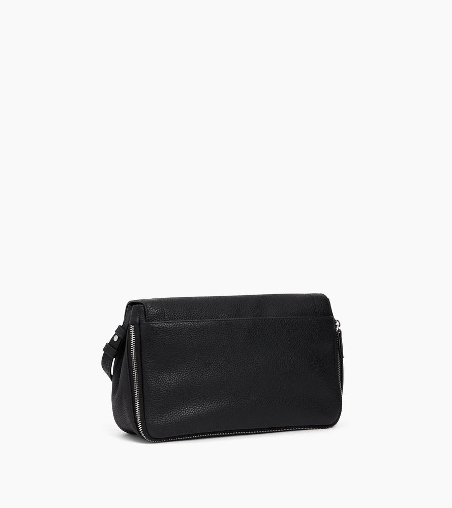 Sac bandoulière moyen modèle Aurore en cuir grainé - Image 4