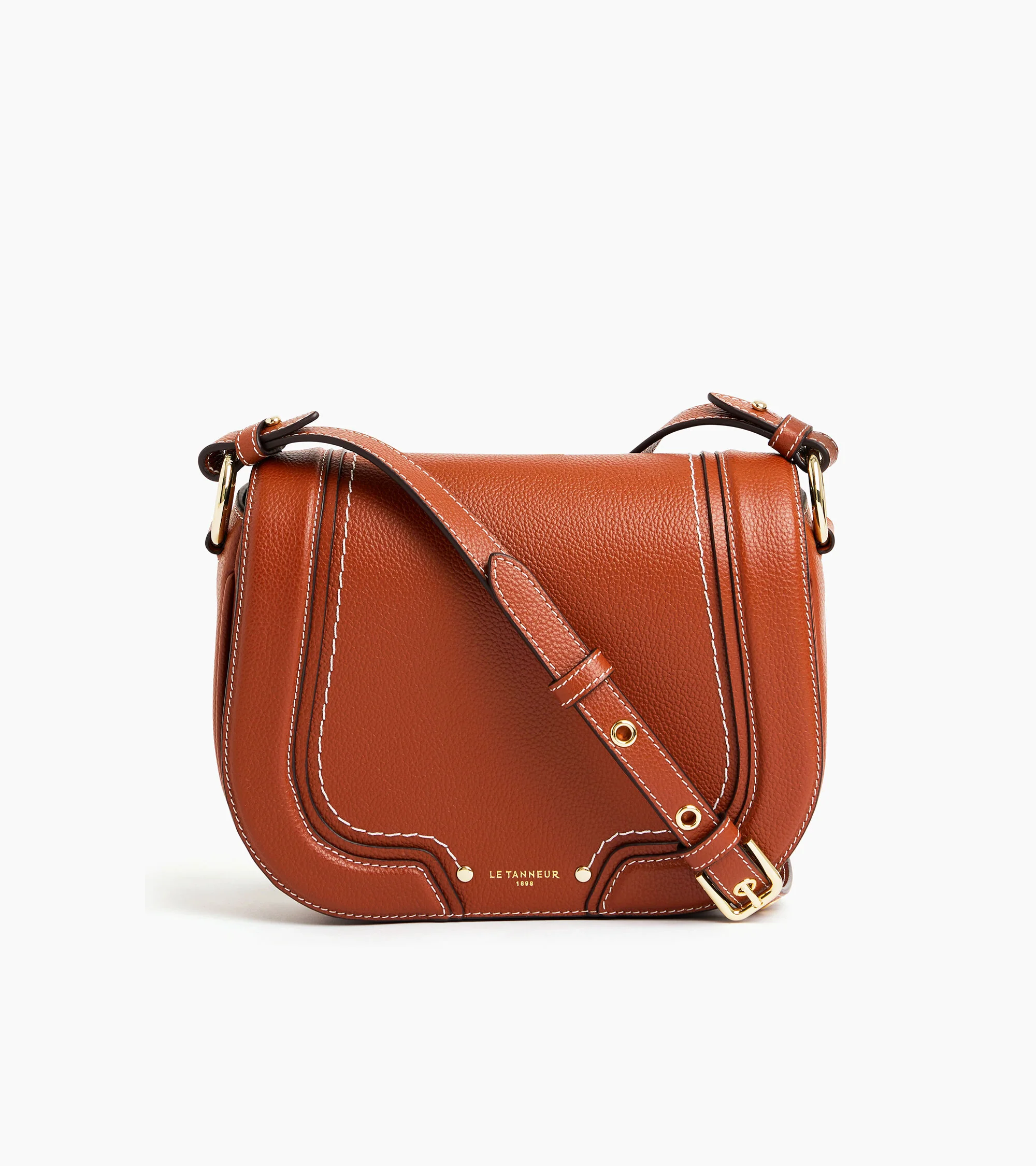 Sac bandoulière moyen modèle Ella en cuir grainé - Image 6