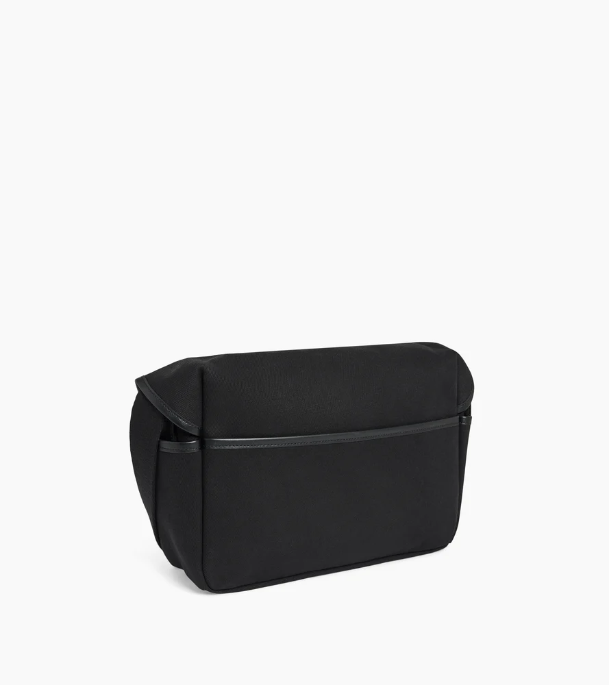 Sac bandoulière moyen modèle Solveig en toile coton et cuir lisse - Image 4