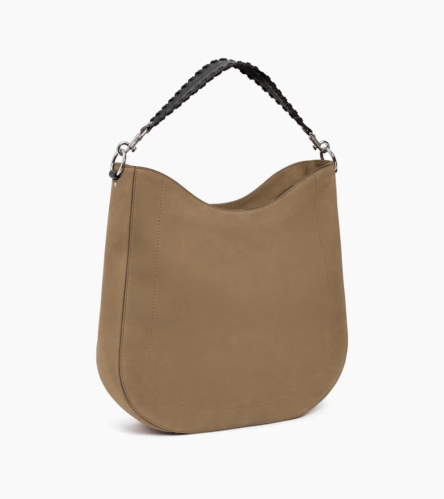 Sac hobo moyen modèle Ella en cuir lisse et nubuck - Image 5