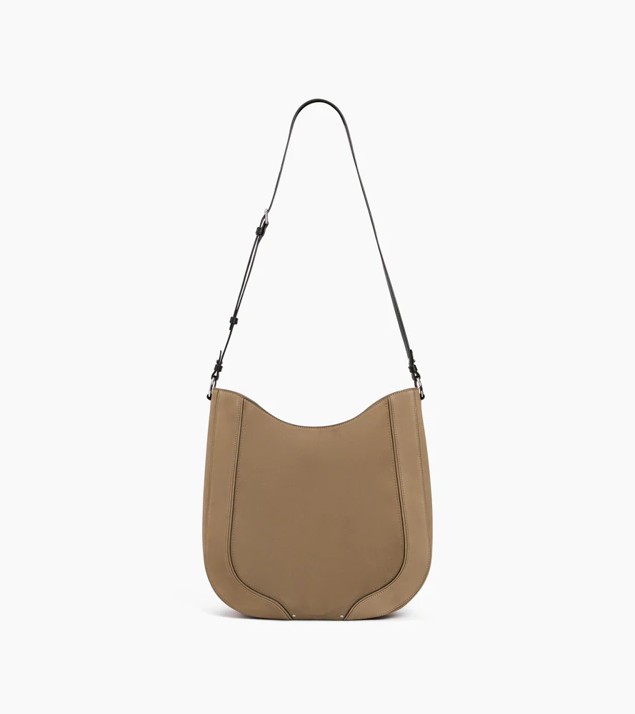 Sac hobo moyen modèle Ella en cuir lisse et nubuck - Image 6