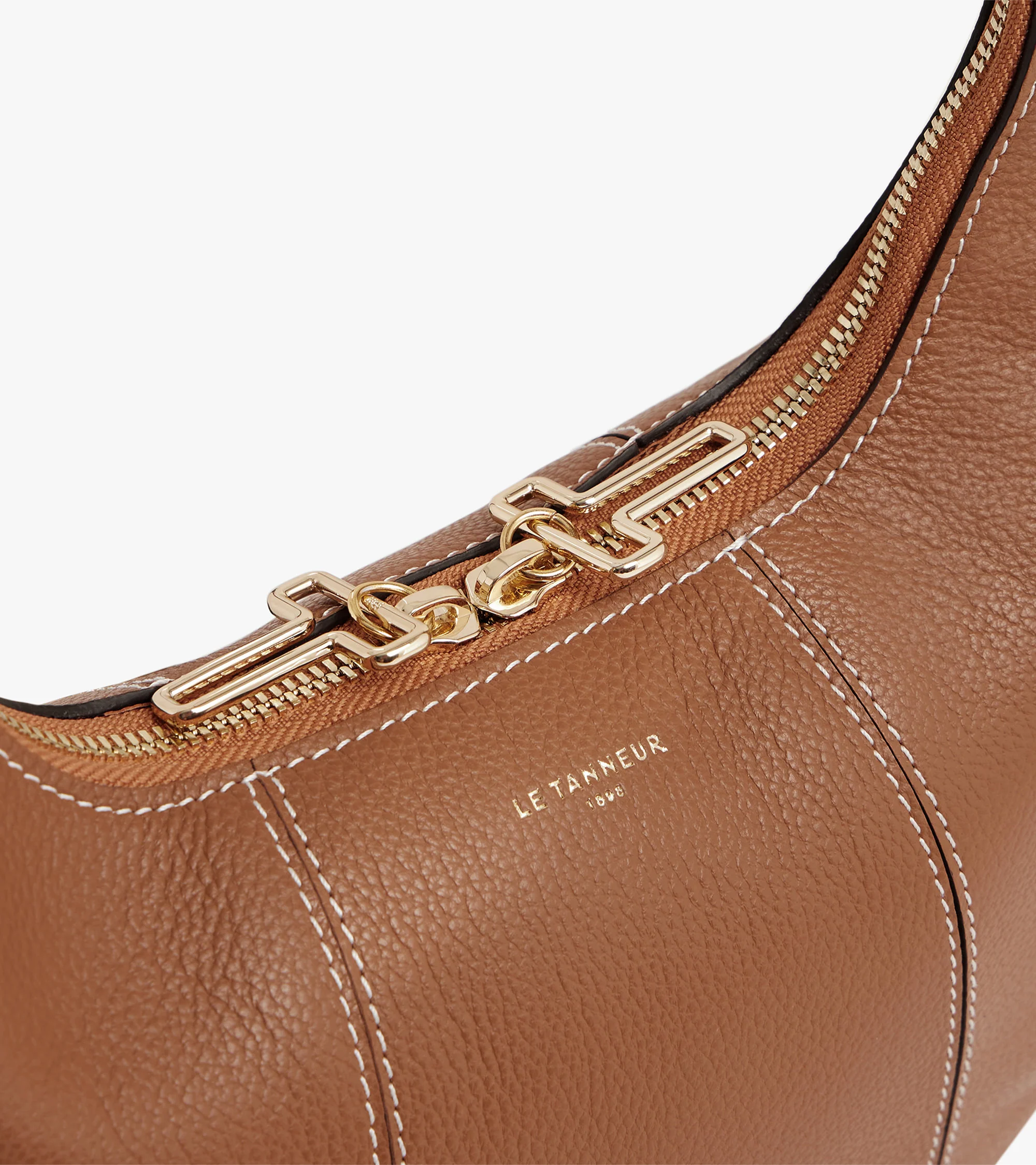 Sac hobo moyen modèle Juliette en cuir grainé - Image 3