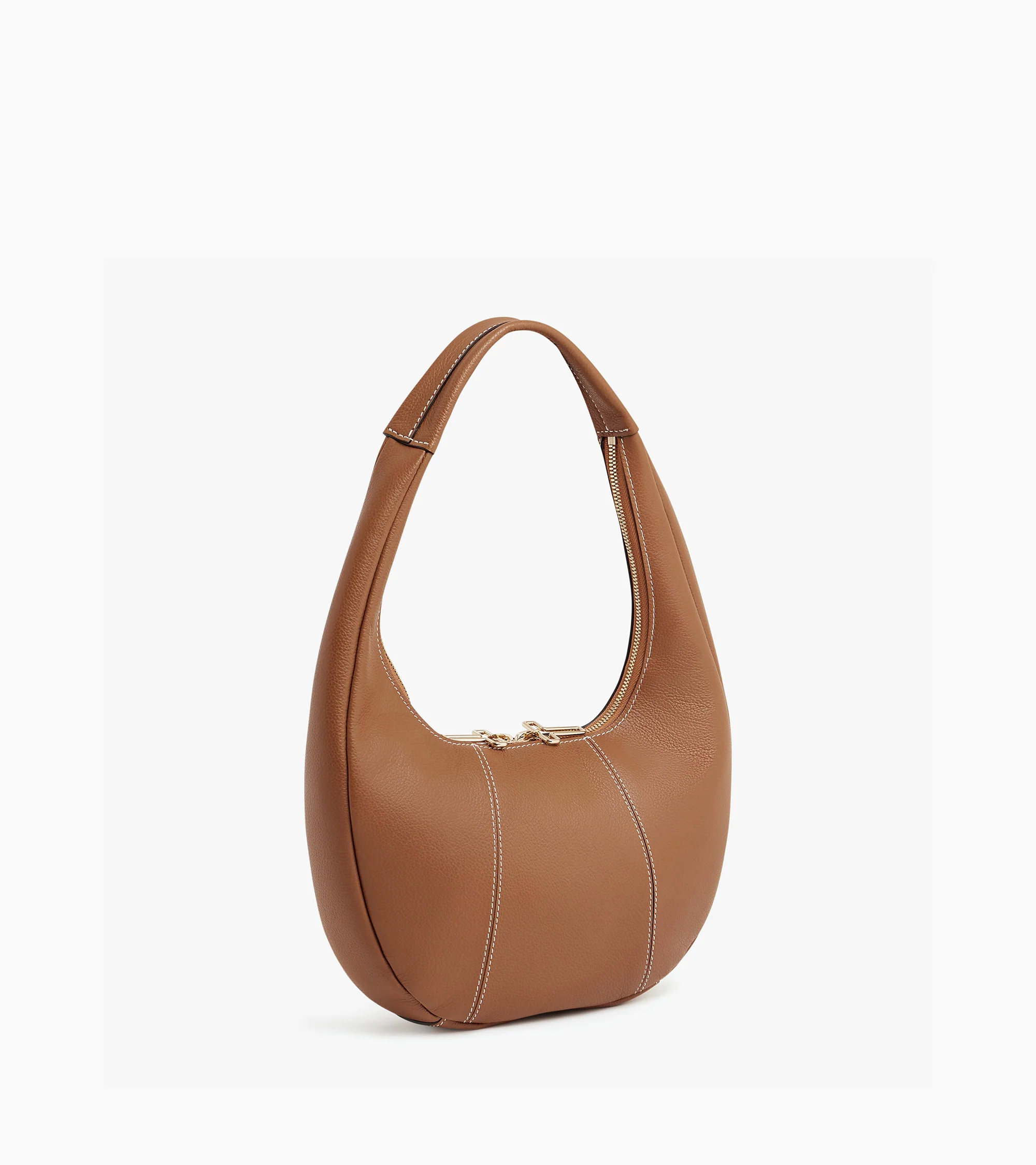 Sac hobo moyen modèle Juliette en cuir grainé - Image 5