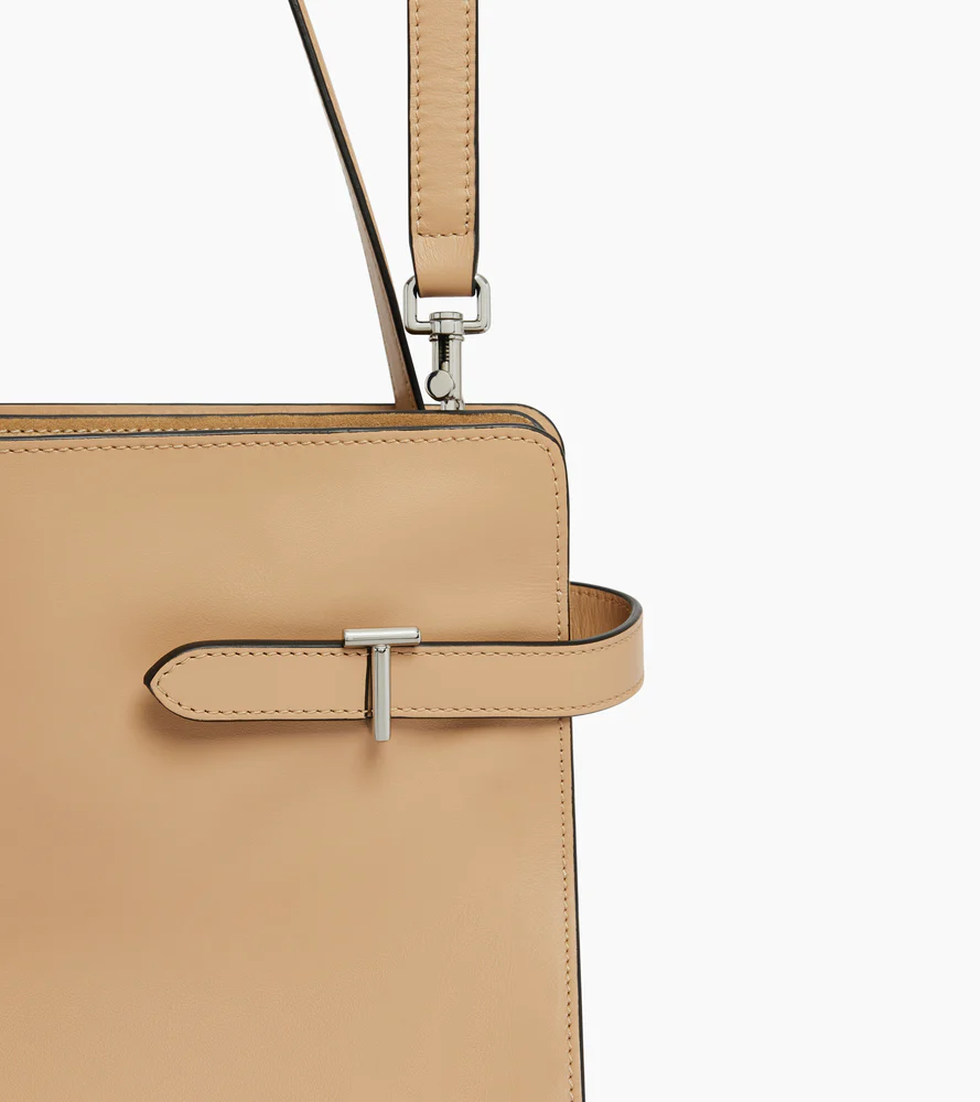 Sac porté épaule grand modèle Emie en cuir lisse et nubuck - Image 3