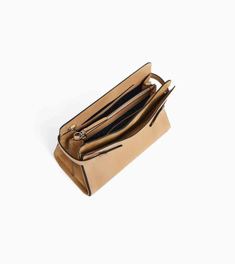 Sac porté épaule grand modèle Emie en cuir lisse et nubuck - Image 4