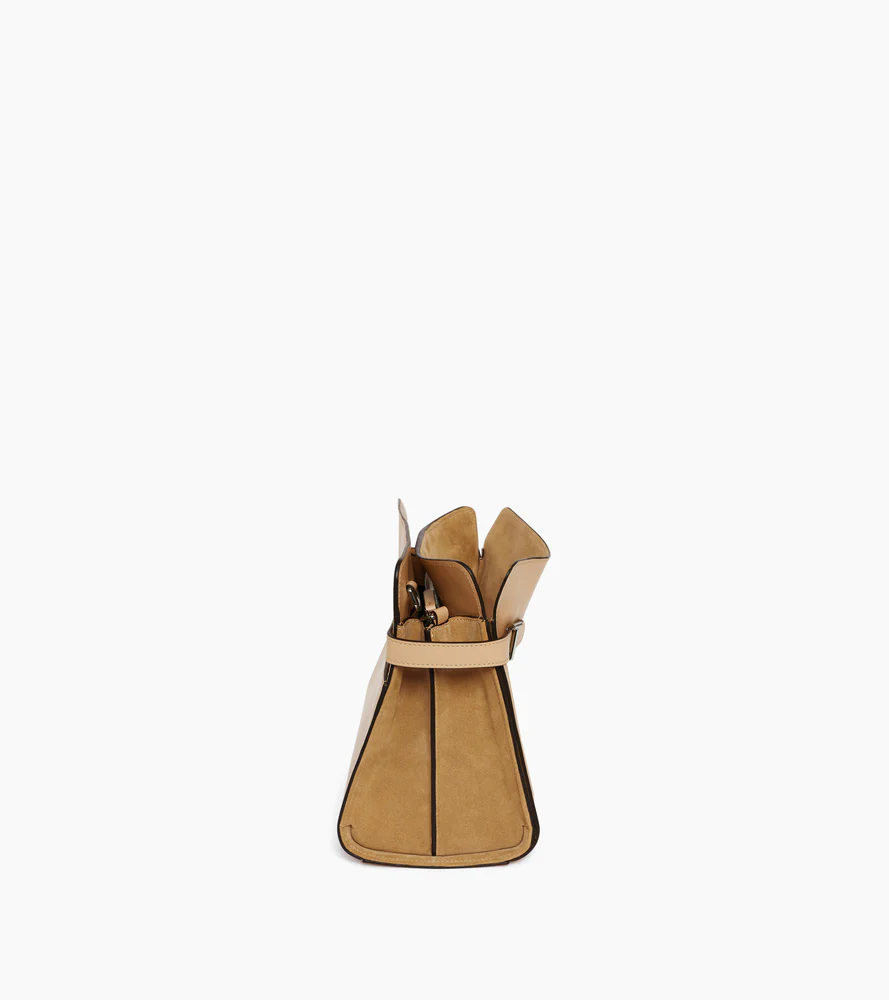 Sac porté épaule grand modèle Emie en cuir lisse et nubuck - Image 6