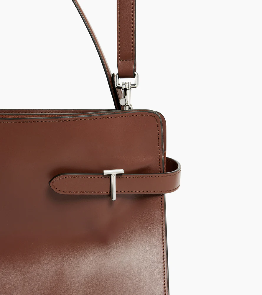 Sac porté épaule grand modèle Emie en cuir lisse et nubuck - Image 3