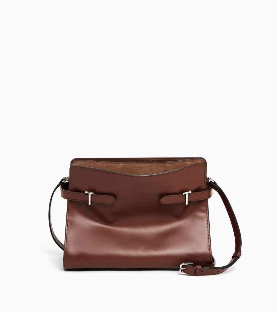 Sac porté épaule grand modèle Emie en cuir lisse et nubuck - Image 7