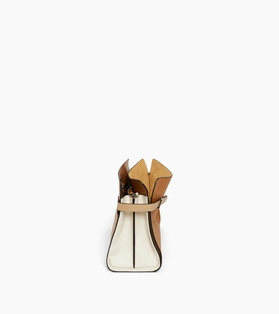 Sac porté épaule grand modèle Emie en cuir lisse et nubuck - Image 5