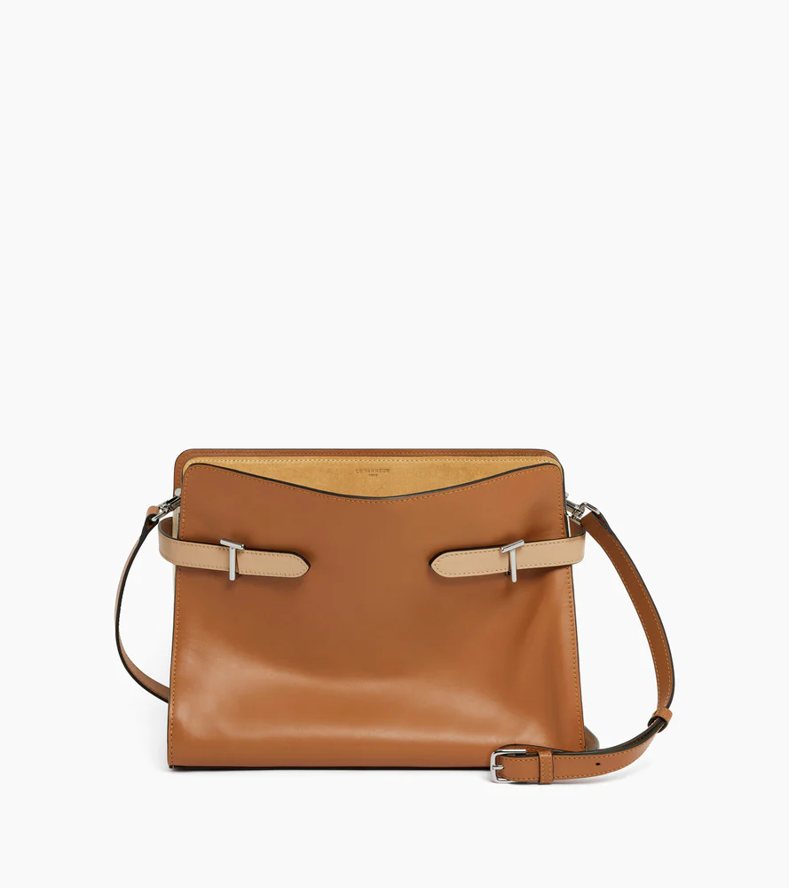 Sac porté épaule grand modèle Emie en cuir lisse et nubuck - Image 6