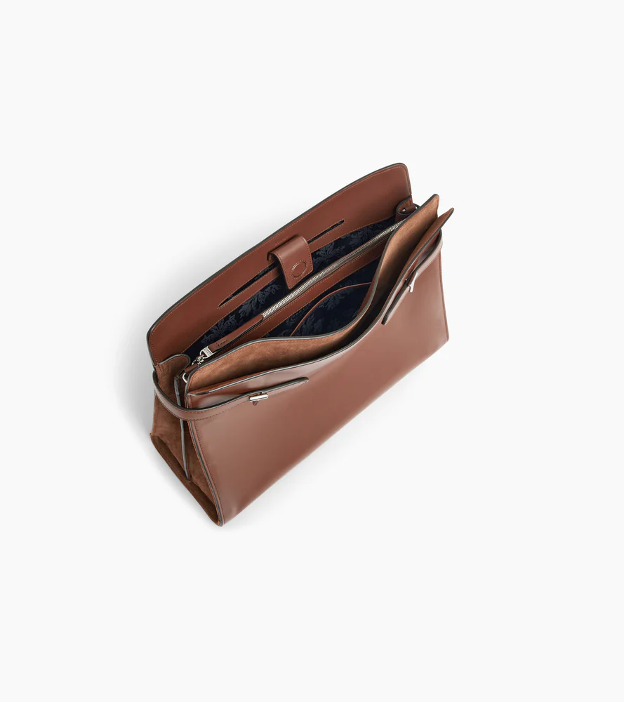 Sac porté épaule modèle maxi Emie en cuir lisse et nubuck - Image 4