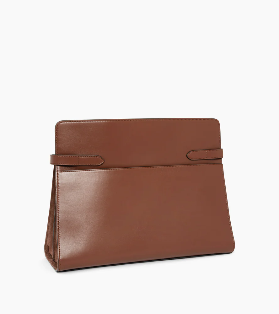 Sac porté épaule modèle maxi Emie en cuir lisse et nubuck - Image 5