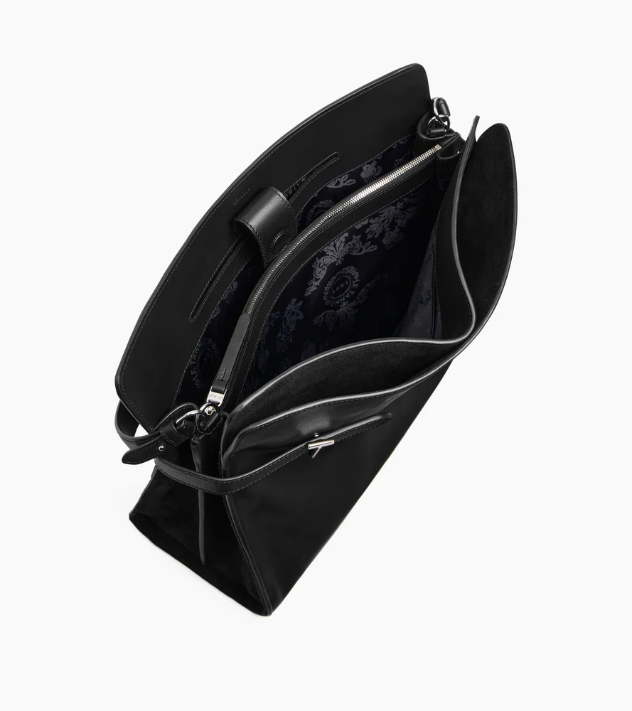 Sac porté épaule modèle maxi Emie en cuir lisse et nubuck - Image 4