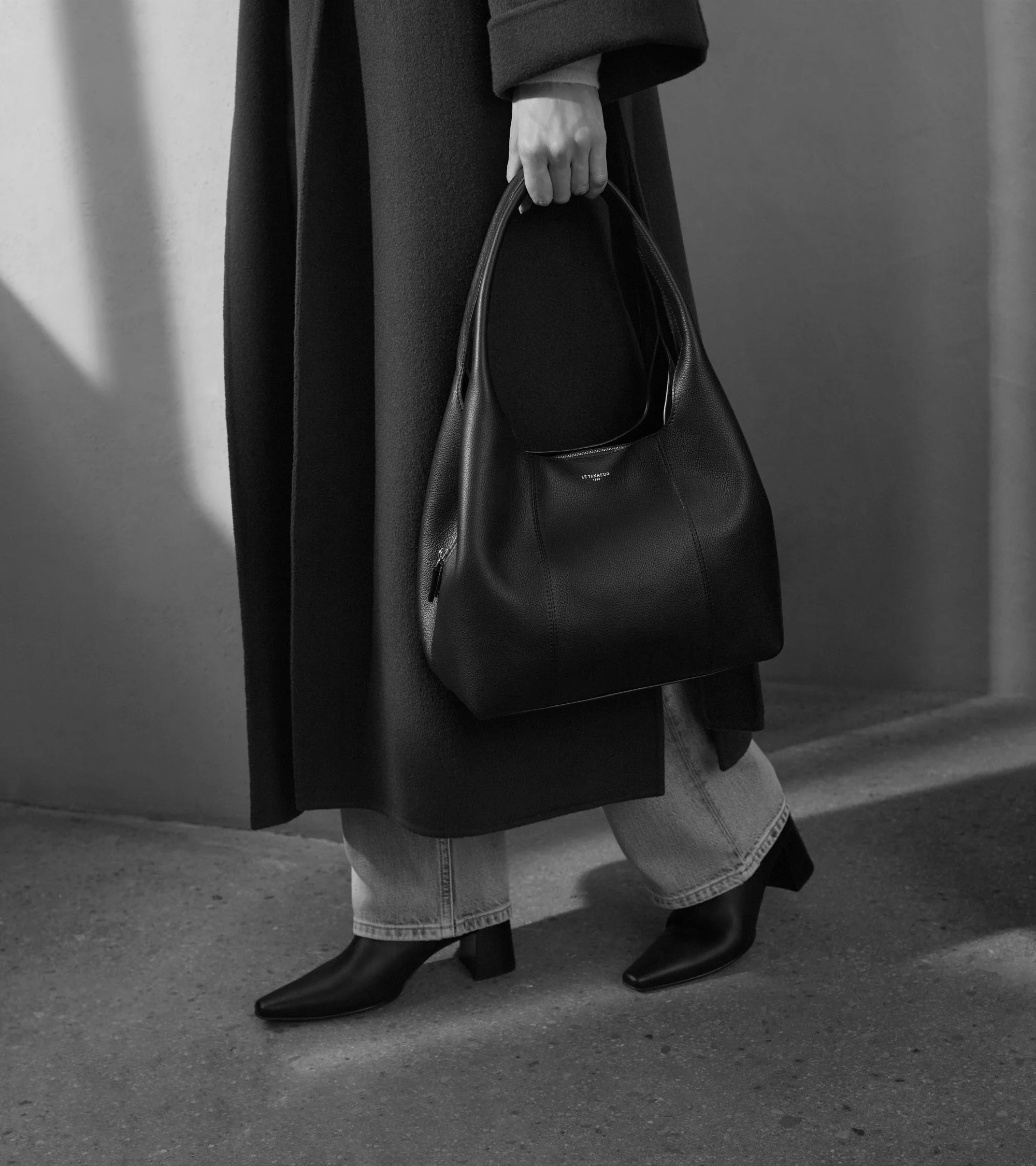Sac porté épaule moyen modèle Juliette en cuir grainé - Image 6