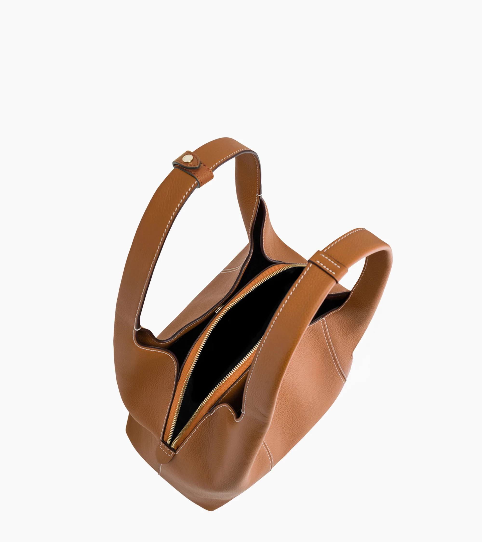 Sac porté épaule moyen modèle Juliette en cuir grainé - Image 3