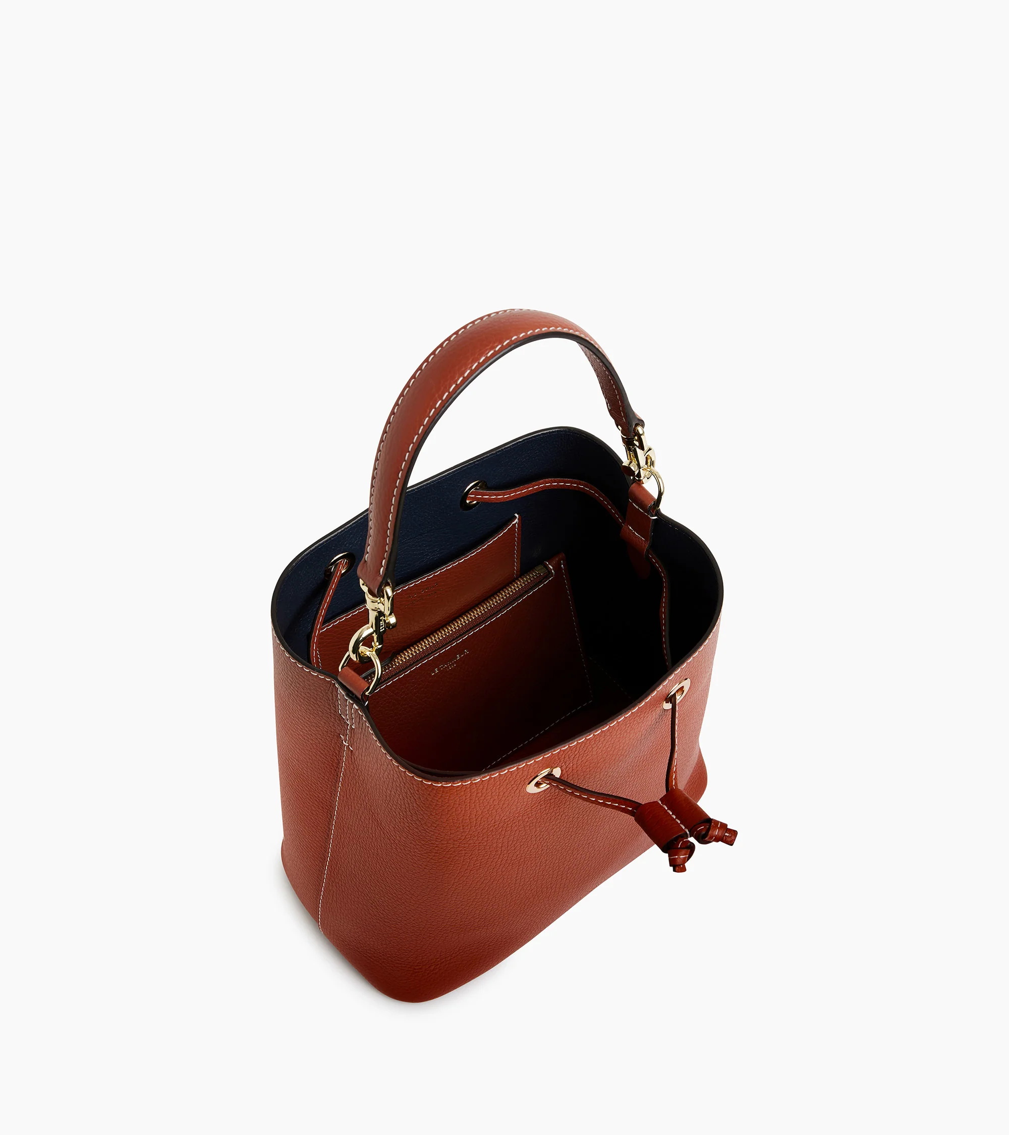 Sac seau Louise en cuir grainé - Image 3