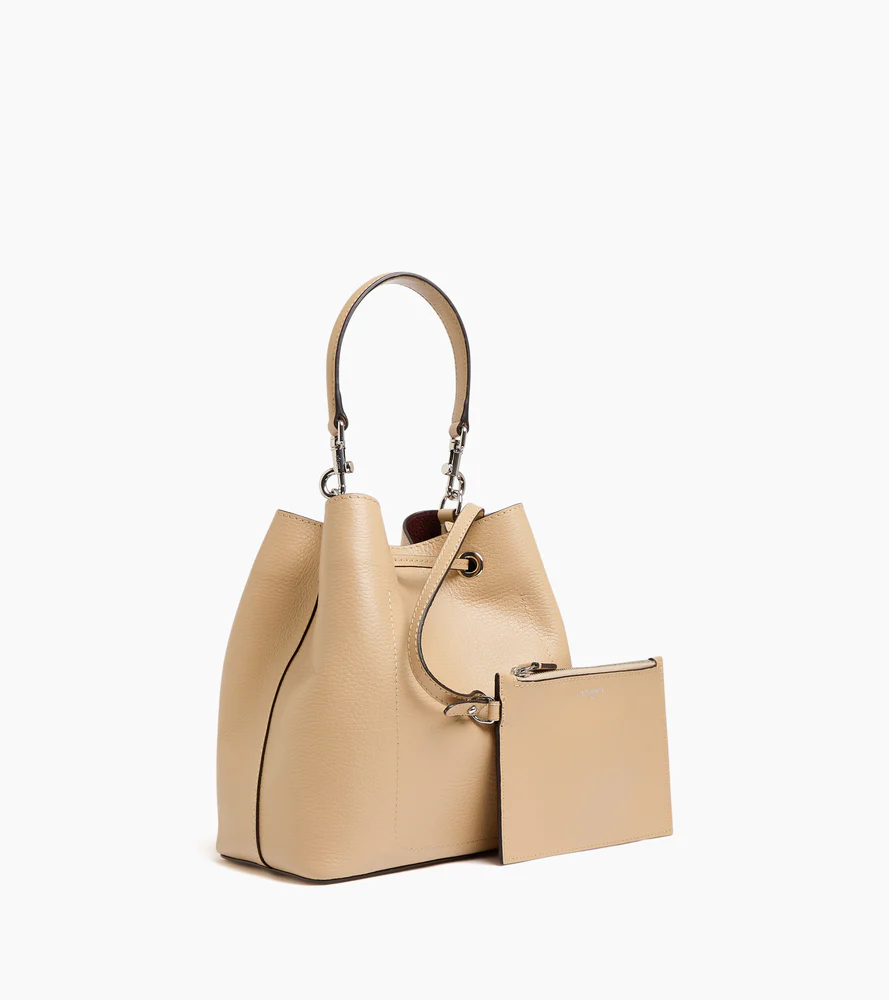 Sac seau Louise en cuir grainé - Image 4