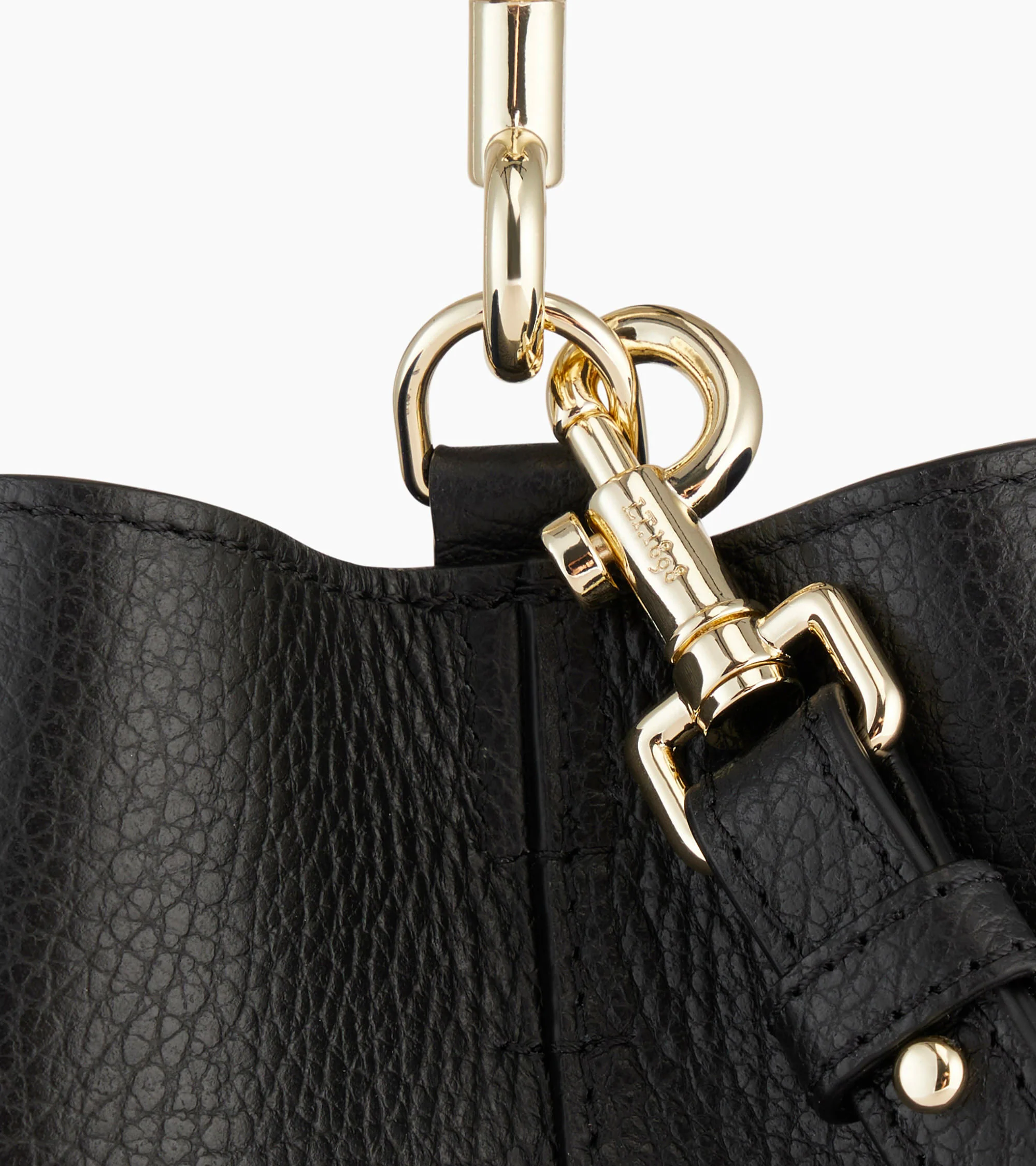 Sac seau Louise en cuir grainé - Image 3