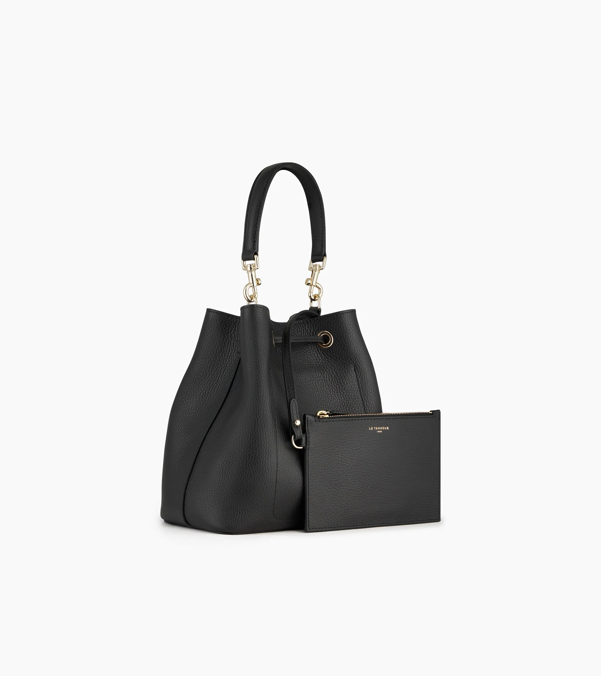 Sac seau Louise en cuir grainé - Image 5